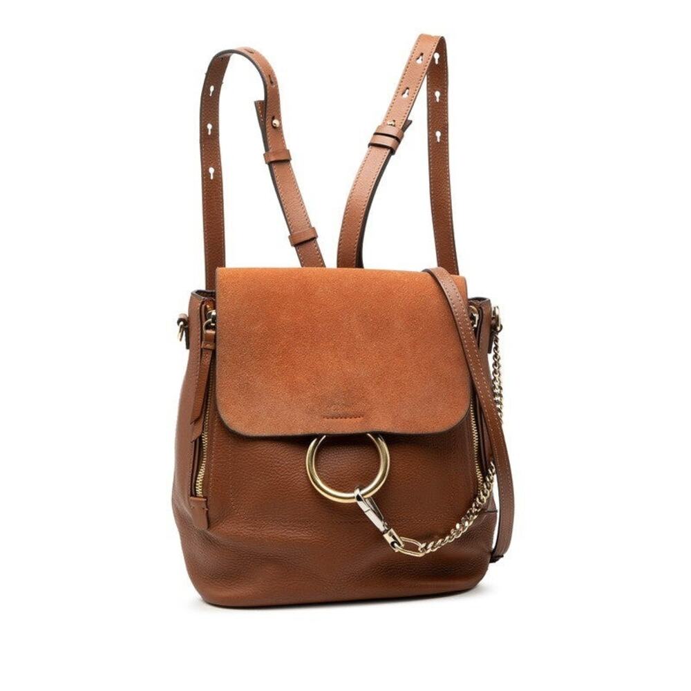 Chloe Suede Faye Backpack Brown